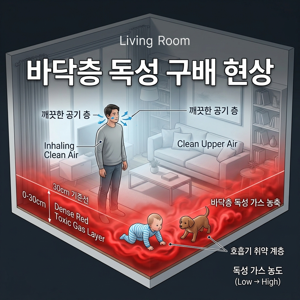 바닥층 독성 구배 현상 시각화