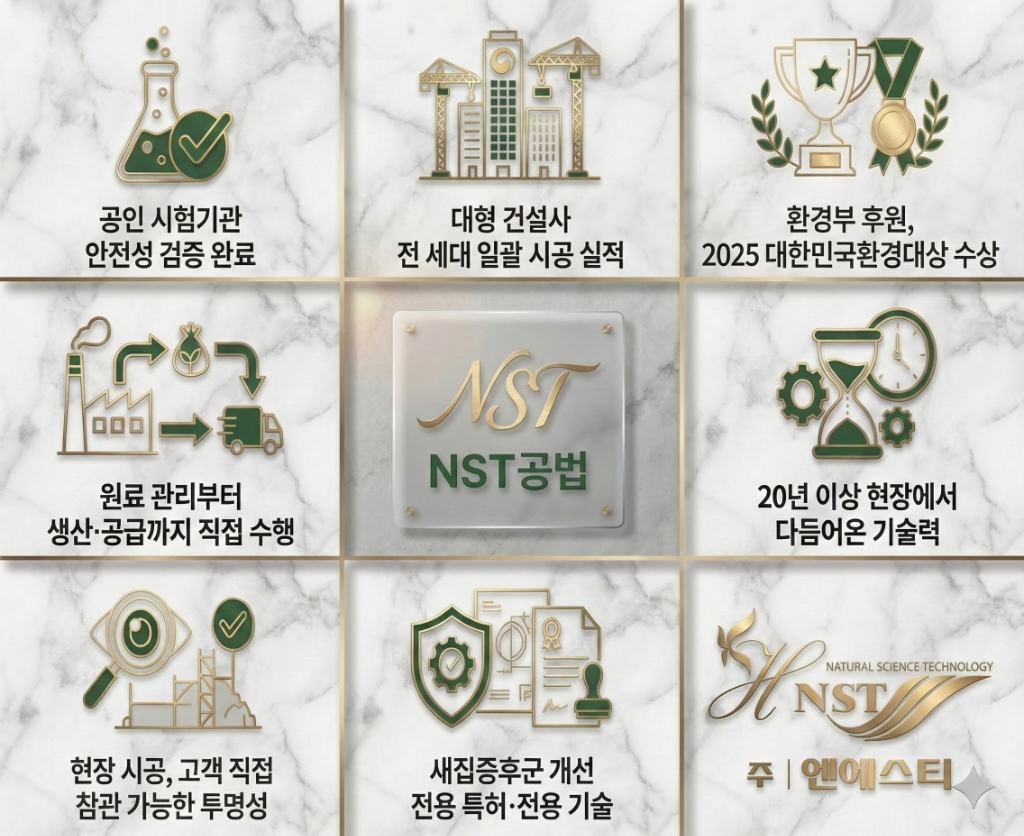 (주)엔에스티 9대 핵심 검증 자산 및 기술력 공식 포스터